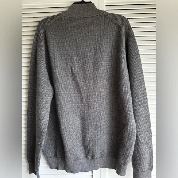 Ermenegildo Zegna Charcoal Zip-Up Sweater - Picture 5 of 6
